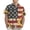 Orange, variant on American Flag Shirt for Men Hawaiian American Flag Button Down Shirts Patriotic Plus Size Short Sleeve Tshirt
