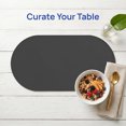 thumbnail image 6 of Unique Bargains 6 Pack Silicone Placemats for Kitchen Dining Table Decor Dark Gray 21"x11", 6 of 7
