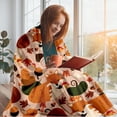thumbnail image 3 of Fox Blanket, Cute Autumn Fox Fall Gifts for Women Adult Throw Blanket Bedding Room Decor Flannel Blanket Soft Plush Warm Fleece Blankets&Throws for Couch Living Room 60"x50", 3 of 6