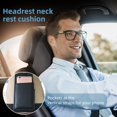 thumbnail image 2 of Almohada de apoyo para el cuello del coche - Reposacabezas para asiento de coche en espuma viscoelástica, transpirable, funda extraíble y lavable, color negro, 2 of 5