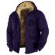 thumbnail image 1 of Men's Solid Color Flag Print Jacket Men's Spring And Autumn Casual Trend Zipper Hooded Jacket 7XL, 1 of 3