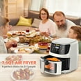thumbnail image 5 of GPED Air Fryer, 7.5 QT 8-in-1 Oilless Air Fryer Oven with Visible Cooking Window, Nonstick and Dishwasher-Safe Basket, Customized Temp/Time, Including Air Fryer Paper Liners 50PCS, Ivory, 5 of 7