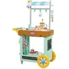 Little Tikes® 2-in-1 Café Cart Pretend Food Cooking Toy Role Play Kitchen Playset for Multiple Kids and Toddlers