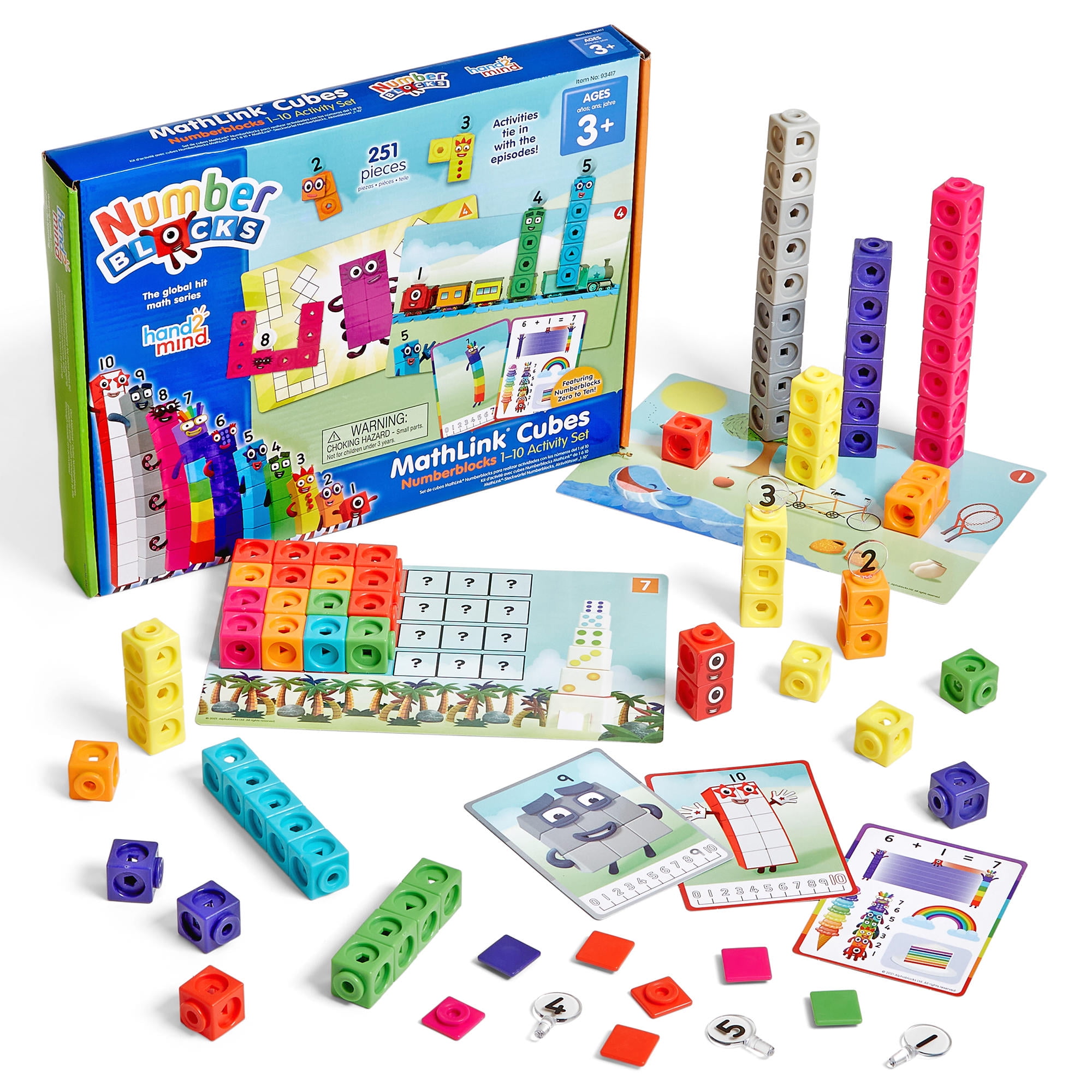 & Counters 200 Learning Guide & Storage Bag Set 100 Snap Multi Link Cubes 