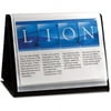 Lion Flip-N-Tell Display Easel Books Letter - 8 1/2" x 11" Sheet Size - 40 Sheet Capacity - 20 Pocket(s) - Polypropylene - Black - 1.50 lb - Recycled - 1 Each