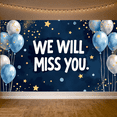 thumbnail image 6 of Blue Watercolor Style Farewell Banner with Balloons Star Elements Party Decoration Background Backdrop for Farewell Parties Departure Celebrations Photography Props and Memory Events, 6 of 8