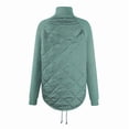 thumbnail image 4 of Winter Women Warm Knit Patchwork Puffy Jacket Casual Stand Neck Long Sleeve Jackets with Zipper Lake Blue XL, 4 of 7