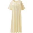 thumbnail image 1 of Chemises de Nuit d'Été pour Femmes, Douce 100 % Coton Confortable Légère à Manches Courtes Nuisette pour Dames, 1 of 5