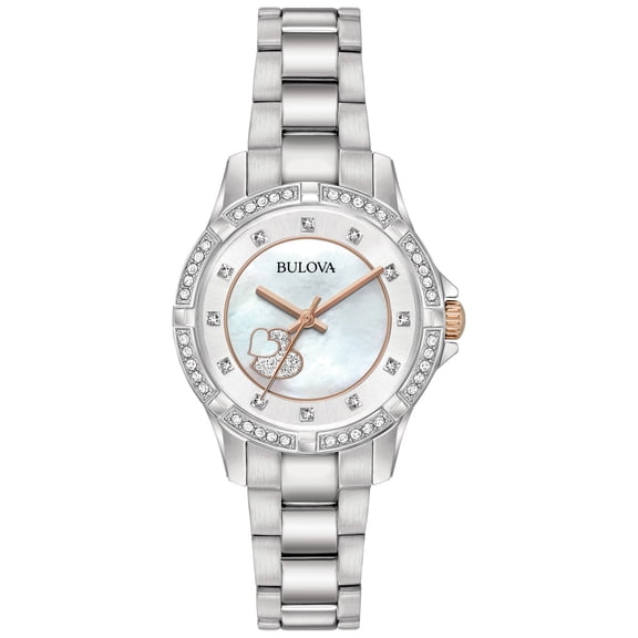 Bulova Women's Crystal Collection Mother Of Pearl Dial Watch - 98L232
