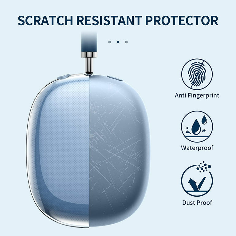 NIUTRENDZ Clear Case for AirPods Max Case Cover Soft TPU Protective Ear  Cups Covers Accessories【Anti-Fingerprint, Anti-Scratch & Anti-Dust】  (Glitter)