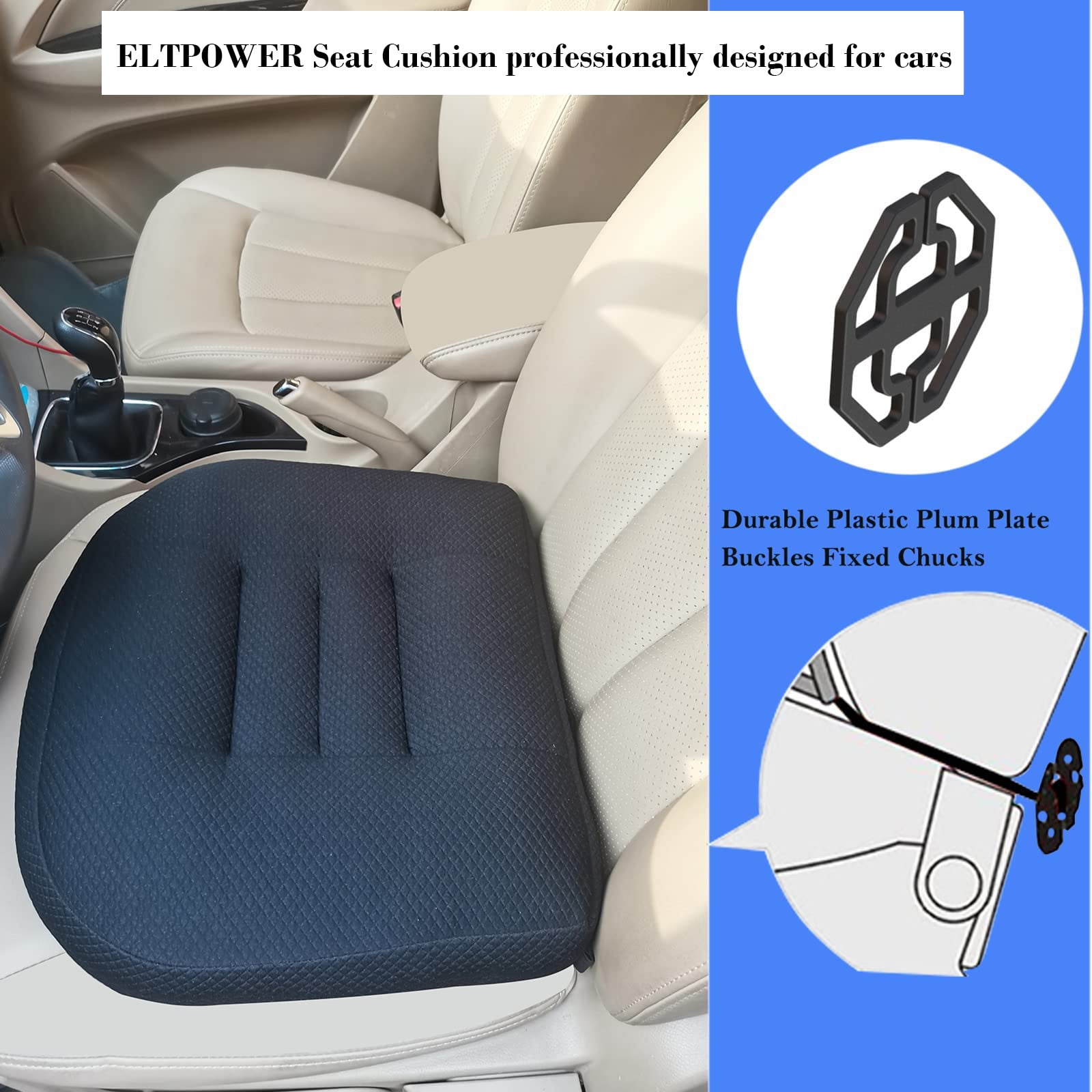 Adult Booster Seat Cushion, Car Seat Cushions for Short People/thick Office  Chair Booster Seat Increase Field ​of View, for Trucks, Car, Office Chair,  Home, Wheelchair,angle Lift Seat Cushion (grey) 