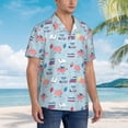 thumbnail image 3 of Balery Brain Training Camisas hawaianas de manga corta para hombre, camisas playeras de corte holgado, camisas de vacaciones con botones,Large, 3 of 7
