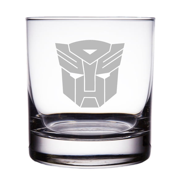 Transformer Engraved 10 oz Rock Glass