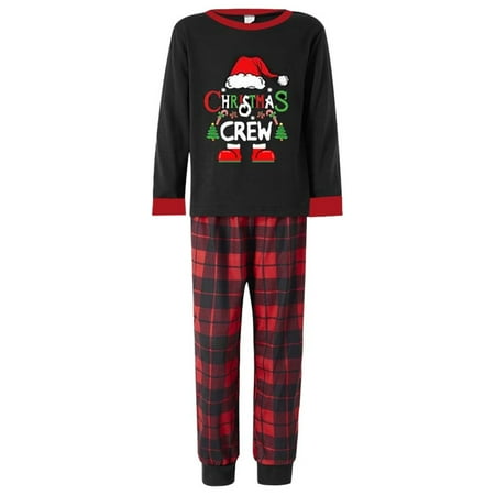 

Family Matching Outfits her Happy Deer Christmas Home Wear Cartoon Plaid Print Top And Pants Parent Child Set Friends Party Casual Family Matching Pajamas Black 6 Years - 7 Years