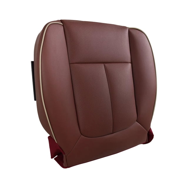 APPLAYERR Perfect Fit Wine Red Leather Driver Bottom Seat Cover for Ford F150 King Ranch 2009-2012 Trucks