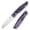 Purple, variant on Kansept Cru Folding Pocket Knife 3.46''CPM S35VN Blade,Titanium and Carbon Fiber Handle,K1092A2