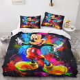 thumbnail image 2 of Dsjackson Mickey Mouse Deluxe Comforter Cover Set With Hidden Zipper Closure - Premium Microfiber Cartoon Bedding, Complete 3-piece Set With Pillowcas, 2 of 5