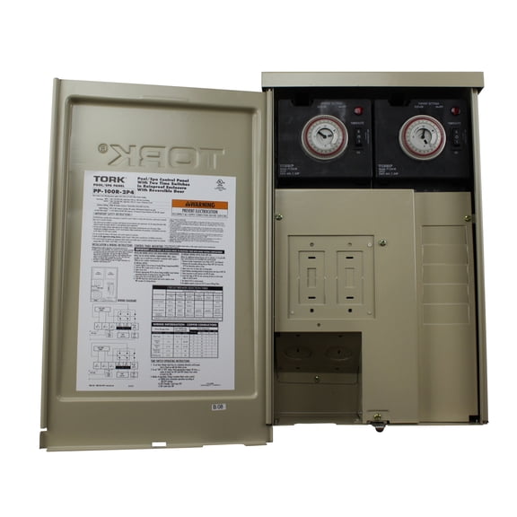 Tork Nsi Pool Spa Panel With Two Time Switches Installed Nema 3R Outdoor Enclosure Removable & Rever