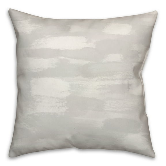 Creative Products White Brushstroke Pattern 18x18 Indoor / Outdoor Pillow