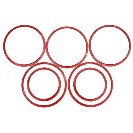 

7Pcs Red Exterior A/C Air Vent Outlet Ring Cover Trim for Mercedes