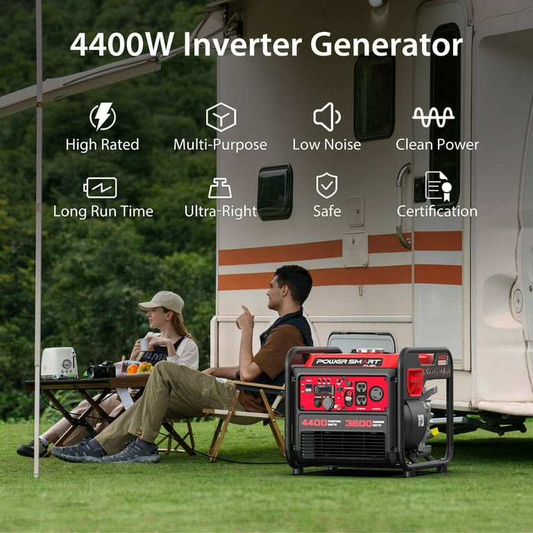 4000 Watt Generator 4000W 7HP Gas Portable Generator for Home Use Power Backup 3500W Running Watt, EPA Certified