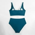 thumbnail image 3 of OSFVNOXV Womens High Waisted Bikini Push Up Bra Ruched Twist Cross Swim Top and High Waisted Hipster Bikini Bottoms, 3 of 9