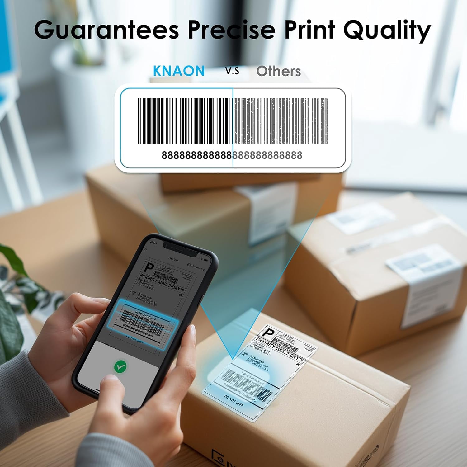Shipping Thermal Label Printer, 4x6 Portable Label Printer, Bluetooth Label Maker for Small Business, Support iPhone,Android,Windows,Mac,Chromebook,Works with USPS, Etsy,Shopify&More, Black
