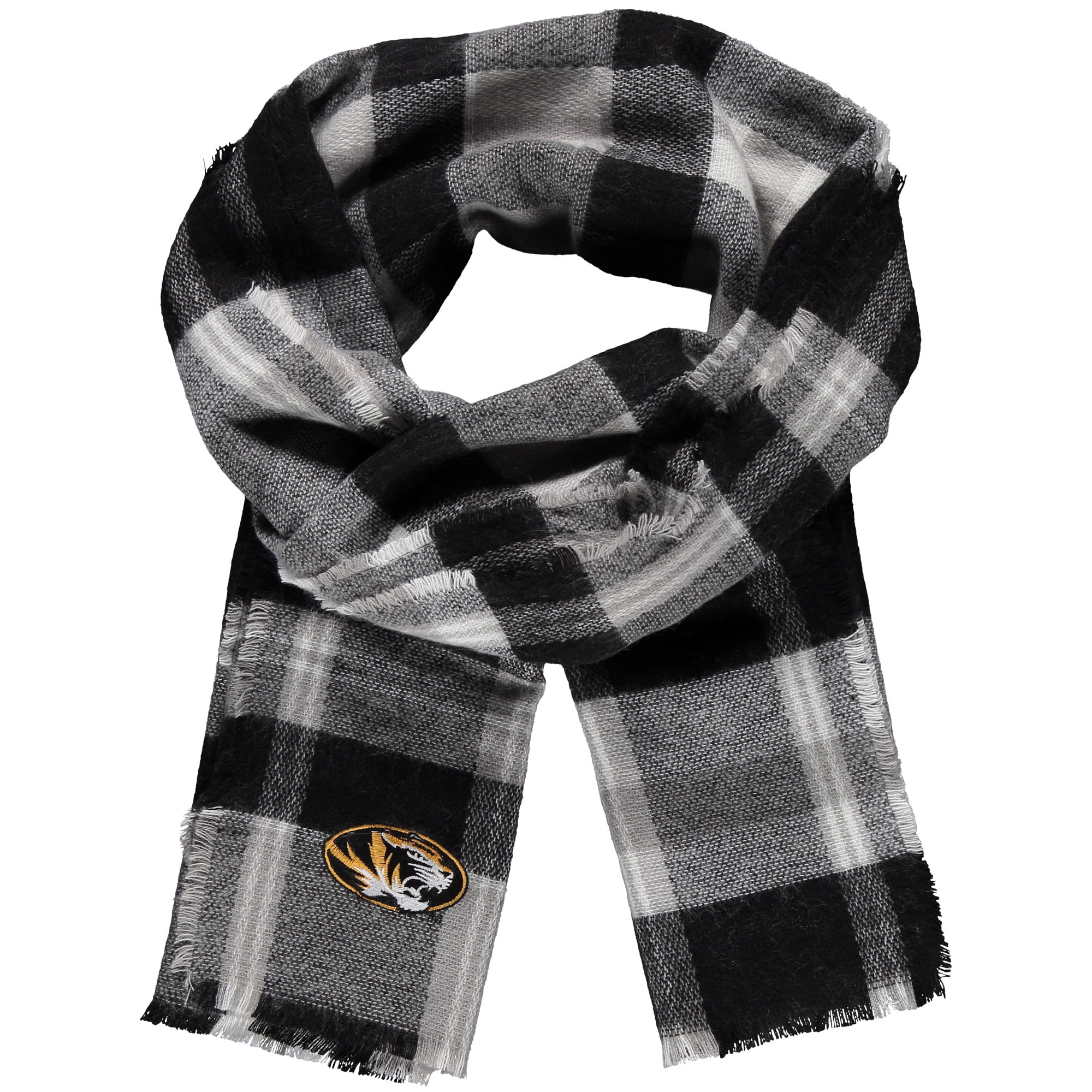 Zoozats Adult NCAA Plaid Fringed Scarf