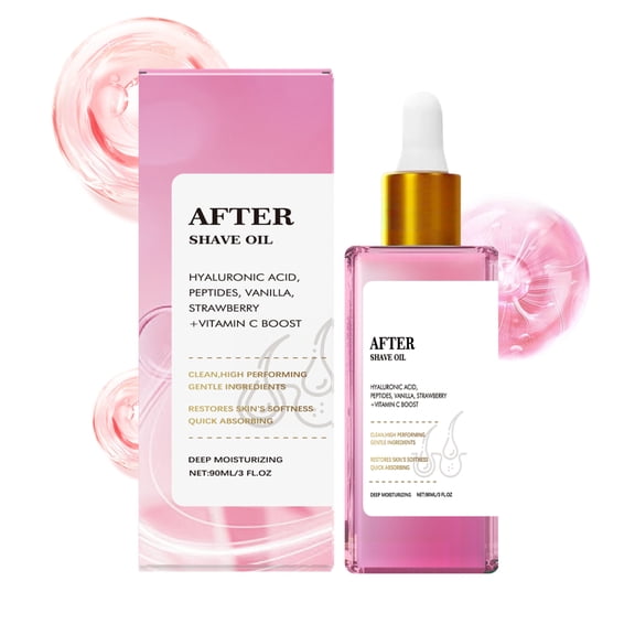 Alvantor Strawberry After Shave Oil Gentle Moisturizing Daily Care for Smooth Soft Skin, 3fl.oz