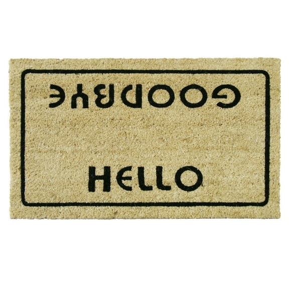 Rubber-Cal "Hello, Welcome Goodbye" Funny Doormat, 18 x 30-Inch
