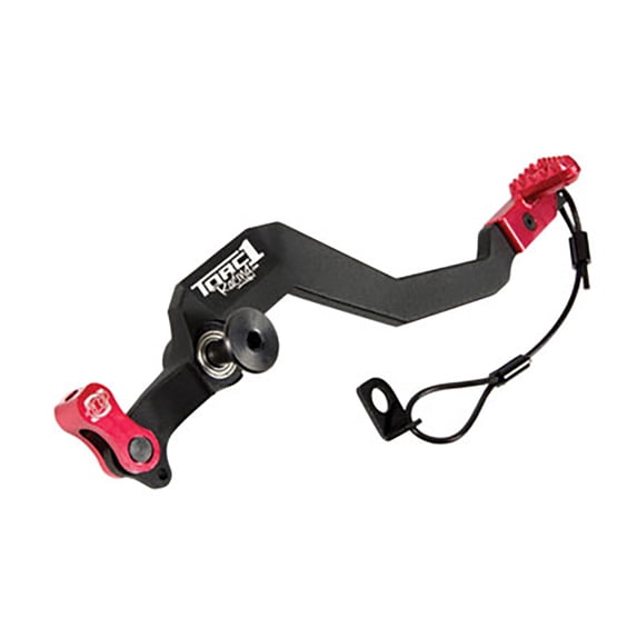 TORC1 Racing Motion MX Aluminum Rear Brake Pedal Black/Red Tip Compatible With Honda CRF450X 2019-2021