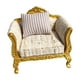 thumbnail image 5 of Sofá de madera en miniatura para casa de muñecas, juego de muebles decorativos dorados para casa de muñecas a escala 1:12 Sofá individual, 5 of 9