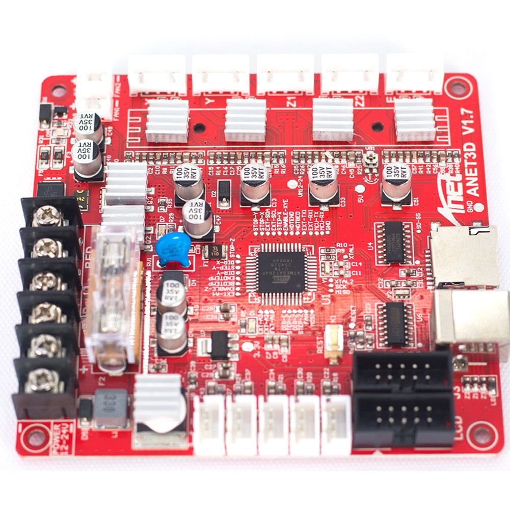 Size : for Anet A6 XIANYUNDIAN A1284-Base Control Board Mother Board Mainboard for Anet A6 A8 Assembly 3D Desktop Printer RepRap Pruse i3 Kit Repair Parts 