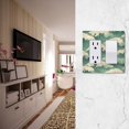 thumbnail image 5 of Yayeee Rocker Switch Wall Plate 3-Gang 6.5"x4.6" Home Decorative Outlet Cover, Green Wave Pattern, 5 of 6