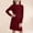 F-442Red, variant on ZHOGXU Big Kids Girls Knit Dress Long Sleeve Round Neck Solid Color Comfortable Stylish Slim Fit Dresses For Casual Daily Wear Beige 8-9 Years