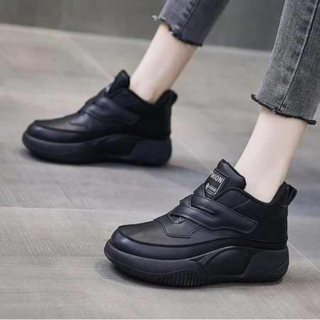

DAETIROS Womens Shoes Clearance Home Holiday Thick sole Stirrup Casual all-round Fashion High-top board shoes Womens Shoes Black Size 6