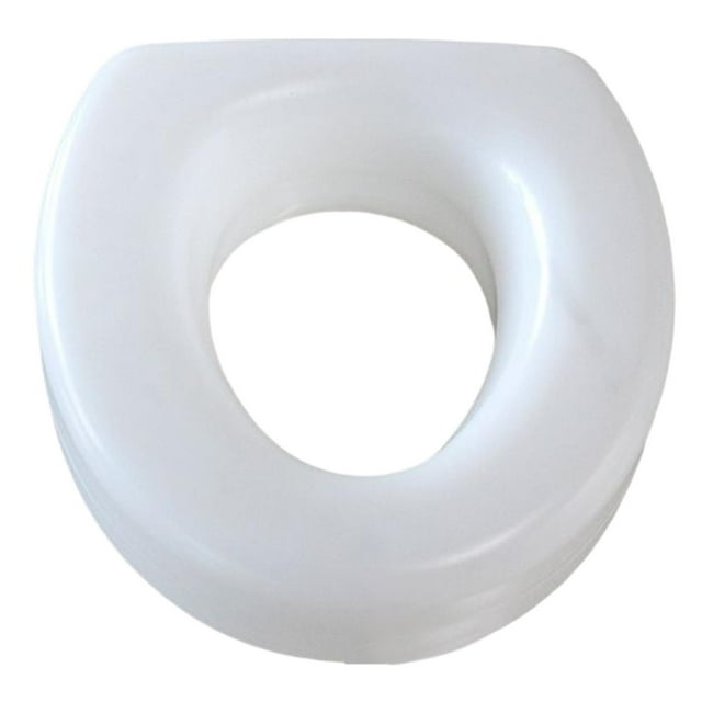 Raised Toilet Seat Assist Device for Disabled Set up Adjustable Easily Disassembled and Cleaned Within Minutes Large Opening White