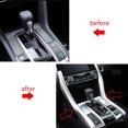 thumbnail image 4 of Xotic Tech Center Console Gear Control Panel Side Cover Trim, Matter Silver, Compatible with Honda Civic 10th Gen, 4 of 8