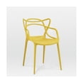 thumbnail image 4 of Masters Yellow Modern Stackable Arm Chair (Set of 4), 4 of 5