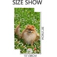 thumbnail image 3 of Absorbent Soft Hand Fingertip Towels 2 Pcs Face Bath Towels Set Dog Sits in a Spring Meadow Washcloths for Bathroom Hotel Kitchen 30x15in, 3 of 6