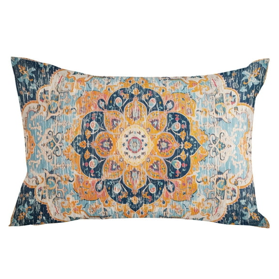Boho Vintage Colorful Native Print King Size Pillow Cover, Pillowcase Protectors with Zipper, Breathable Decorative Throw Pillow Case Cover, Pillow Shams for Couch Sofa 20x36Inch