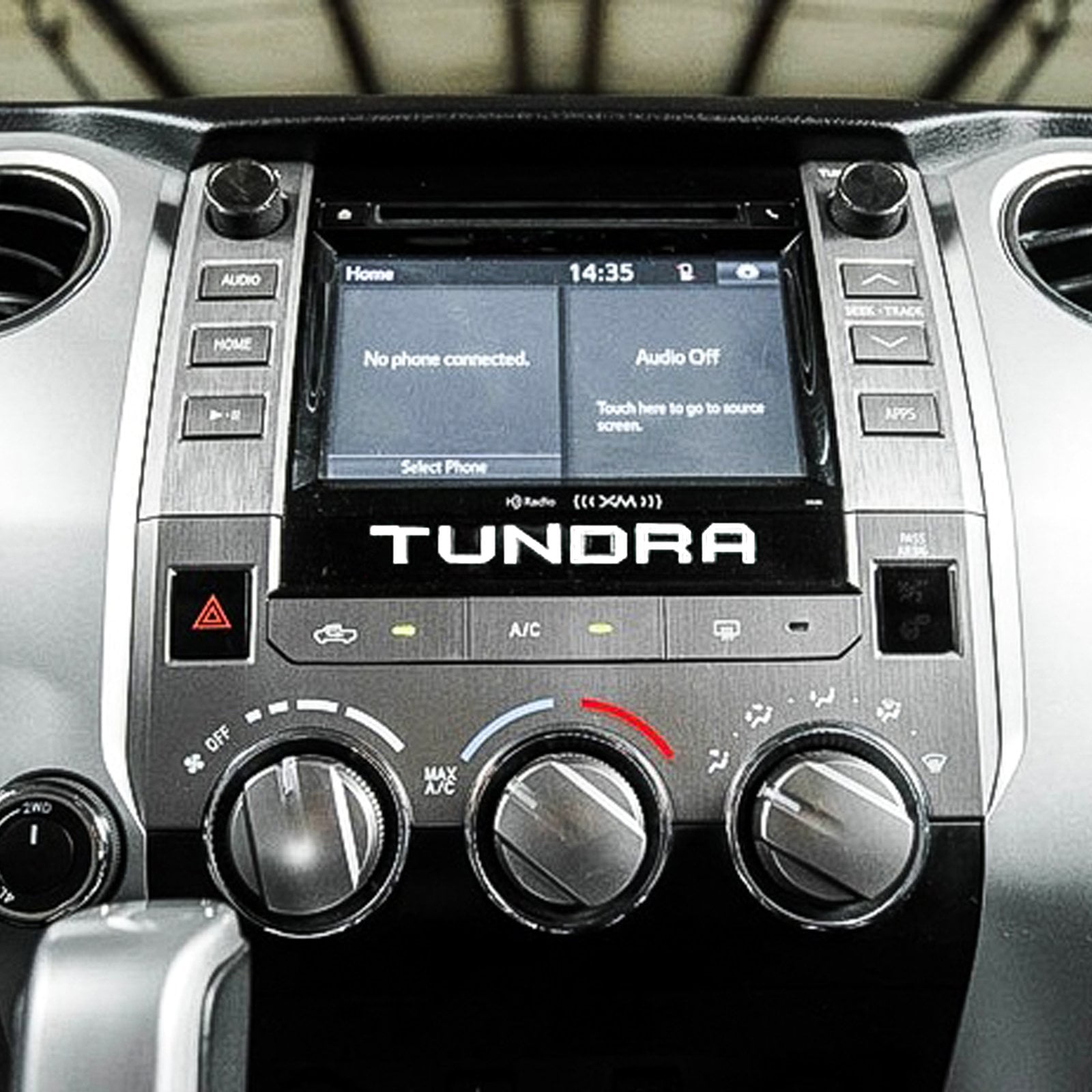 Radio Dashboard Insert Letter Vinyl Decal Sticker Fit Toyota Tundra 2014-19 Red