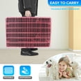 thumbnail image 6 of Small Dog Crate 18" Puppy Cage Dog Kennel Dog Cage Foldable Metal Wire Pet Cage with Handle Plastic Tray for Puppies （Pink）, 6 of 10