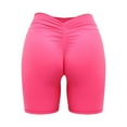 thumbnail image 5 of Baqcunre Shorts For Women V Back Scrunch Butt Shorts Workout Gym Leggings For Comfy Butt Lifting Gym Shorts Women Workout Leggings For Women Yoga Pants Women Hot Pink XS-XL, 5 of 5
