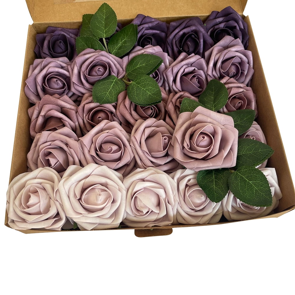 Artificial Flowers Foam Rose 5 Tones for DIY Wedding Bouquets