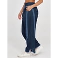 thumbnail image 4 of Pantalones Deportivos Holgados de Pierna para Mujer, Informales, con Cordón Ajustable y Cintura Elástica, en Colores Contrastantes, Estilo Y2K. Azul Oscuro XXL, 4 of 8