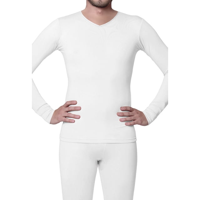 CAMISETA térmica afelpada cuello V manga larga para Hombre Hackman HC-CFCVC