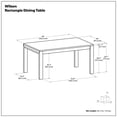 thumbnail image 4 of Simpli Home Wilson 60 inch x 36 inch Rectangle Transitional Dining Table in Walnut Veneer, 4 of 12
