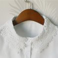 thumbnail image 5 of lucky3celectronics Embroidered floral fake collar half blouse detachable collar White, 5 of 8