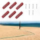 thumbnail image 3 of 6-Piece Volleyball Court Line Set for Beach Sports Marking Equipment Red Markers, 3 of 5